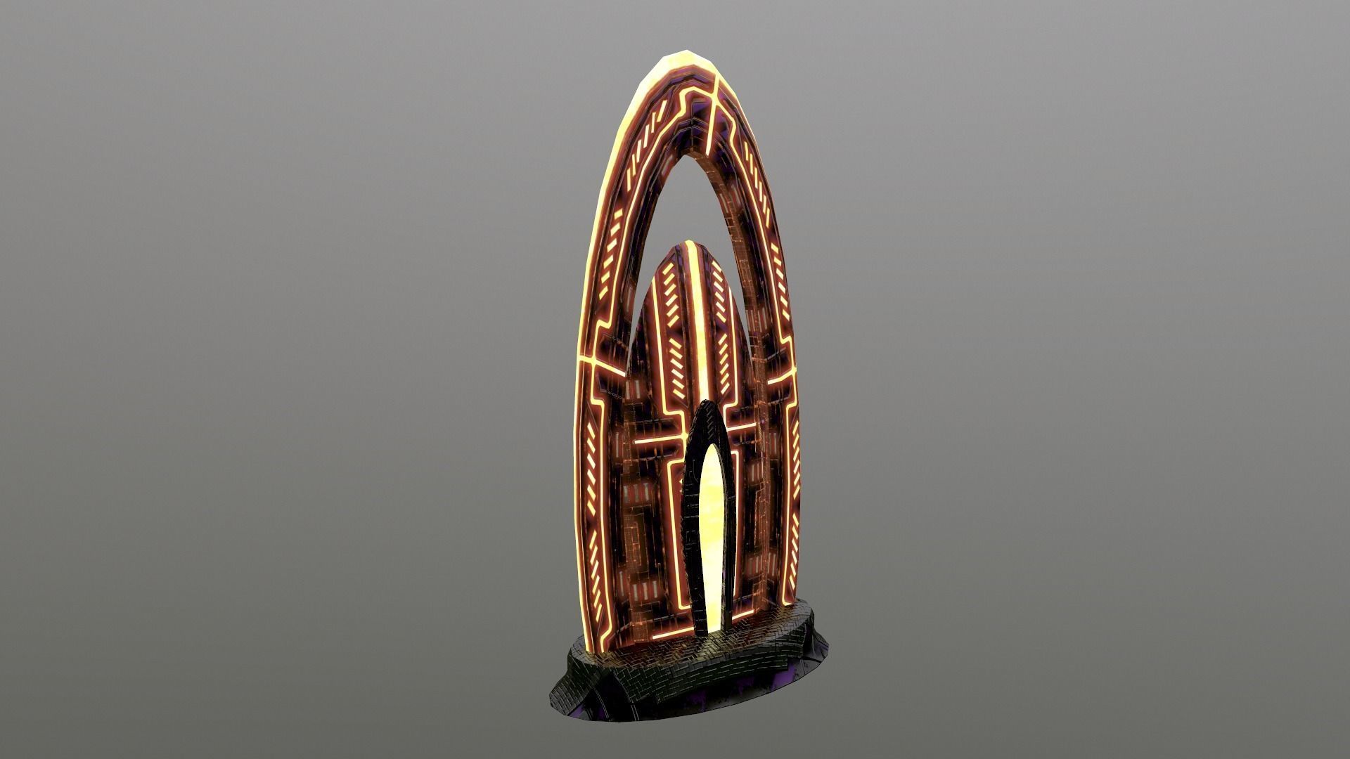 Cyberpunk City - Building 47 Low-poly 3D model_27