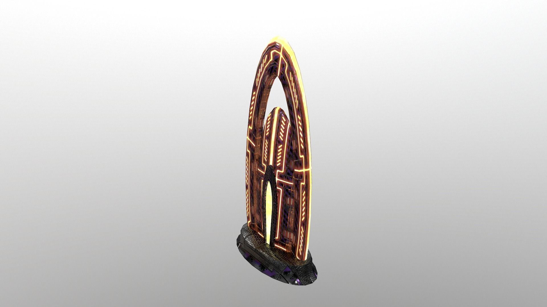 Cyberpunk City - Building 47 Low-poly 3D model_5