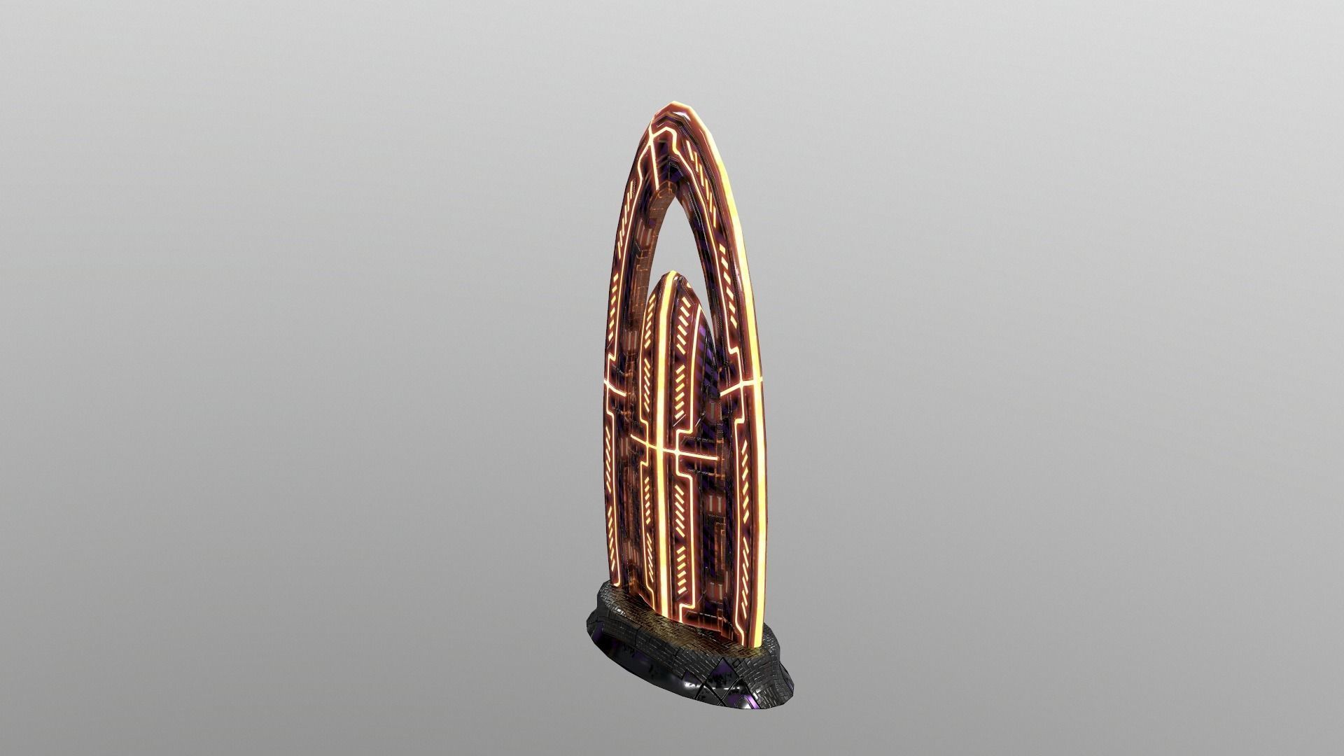 Cyberpunk City - Building 47 Low-poly 3D model_3