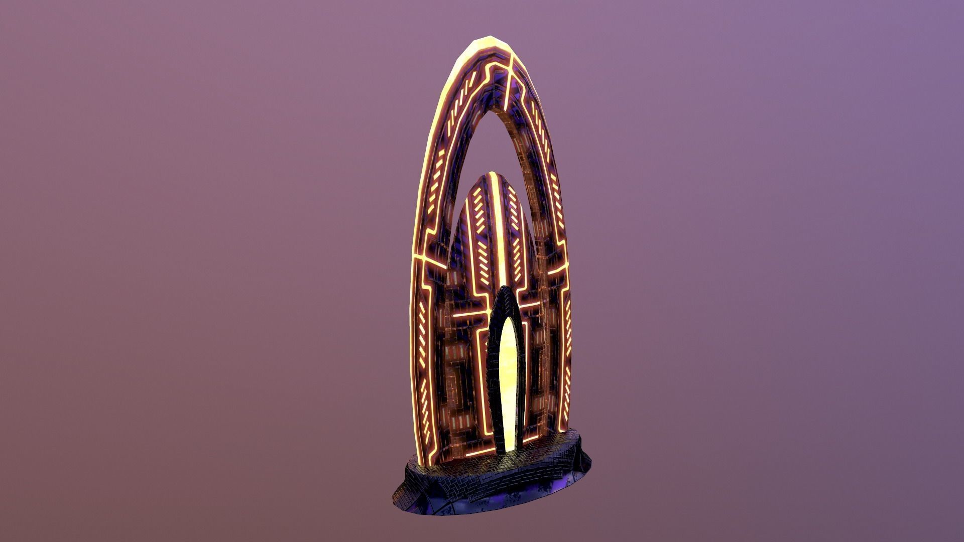 Cyberpunk City - Building 47 Low-poly 3D model_25