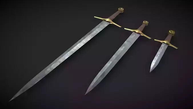 Dagger  Short sword and Longsword