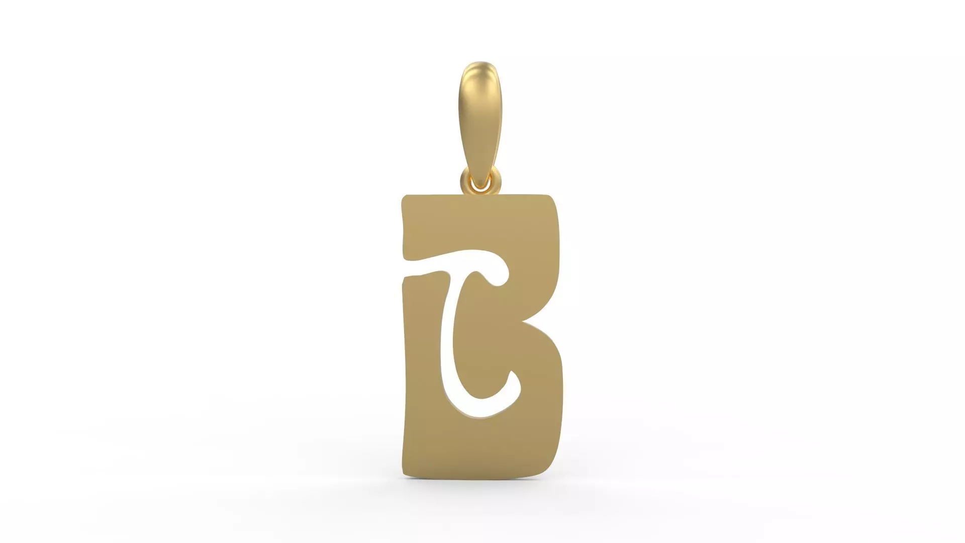 Initial Letters Pendant Gruvilicious B 3D print model_0
