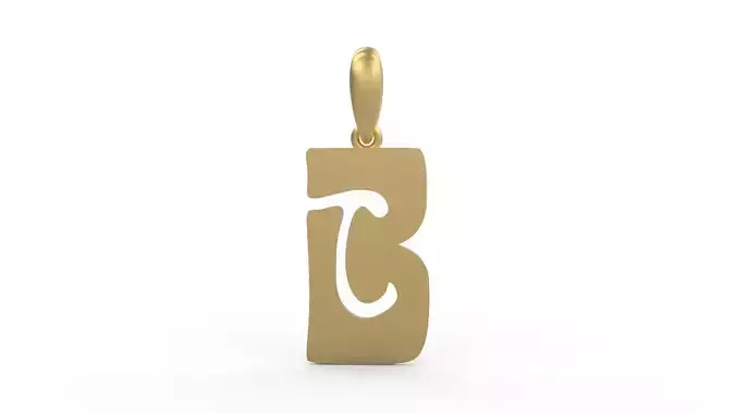 Initial Letters Pendant Gruvilicious B 3D print model