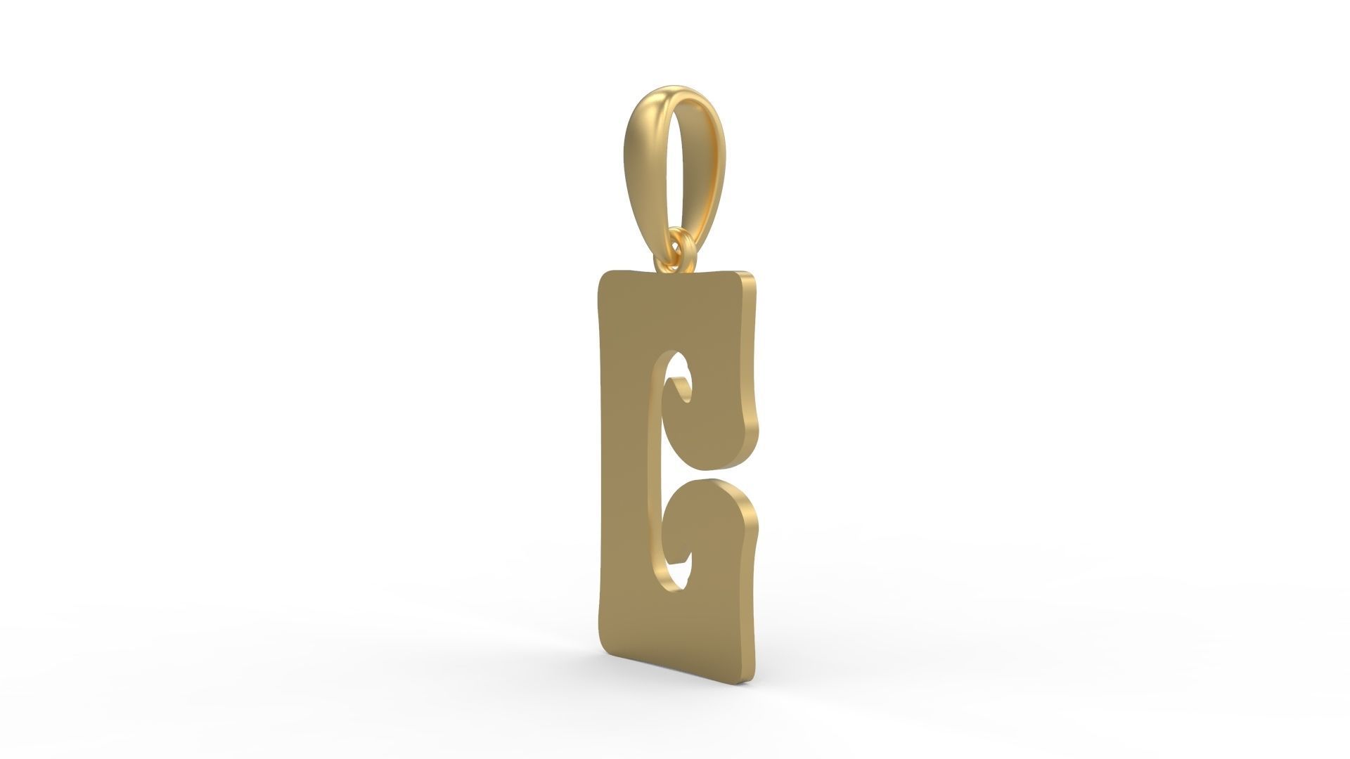 Initial Letters Pendant Gruvilicious C 3D print model_1