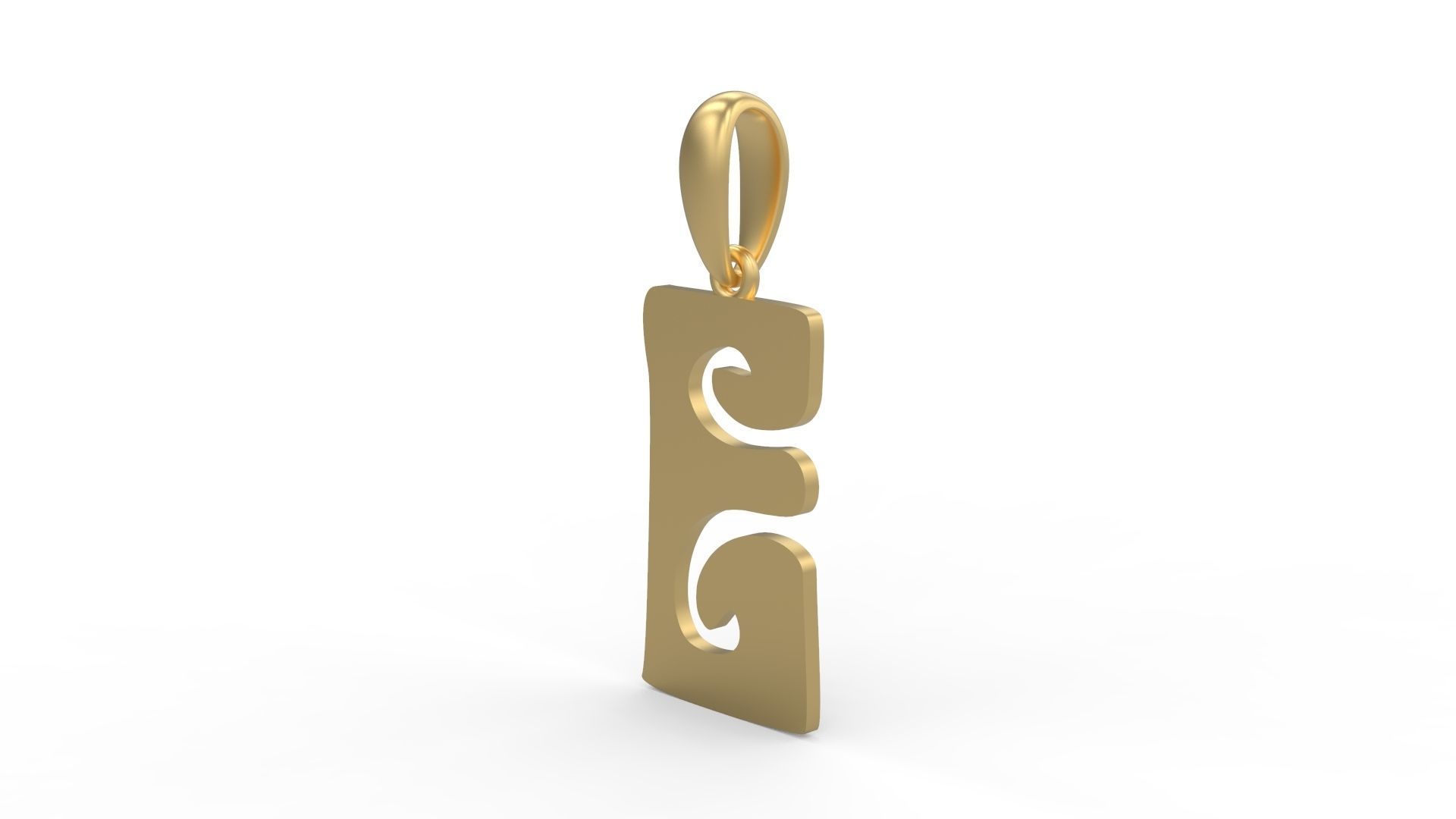 Initial Letters Pendant Gruvilicious E 3D print model_1