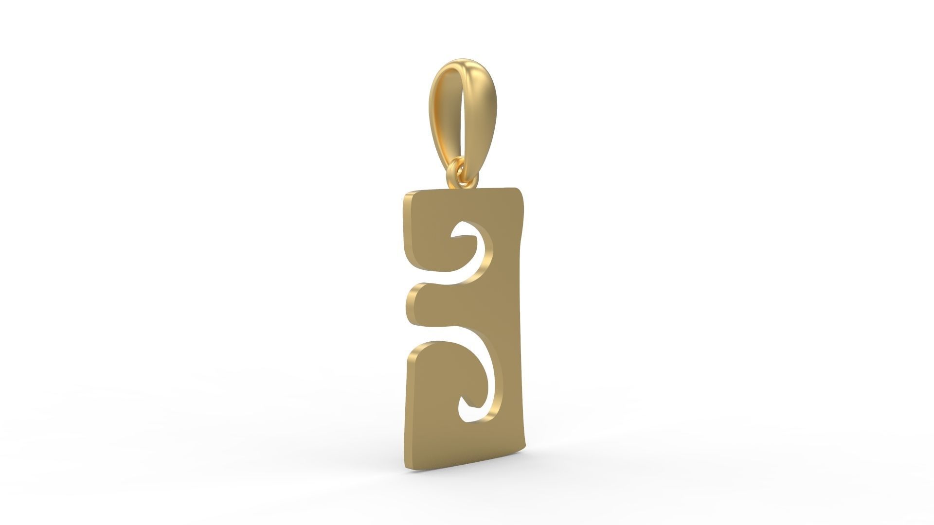 Initial Letters Pendant Gruvilicious E 3D print model_3