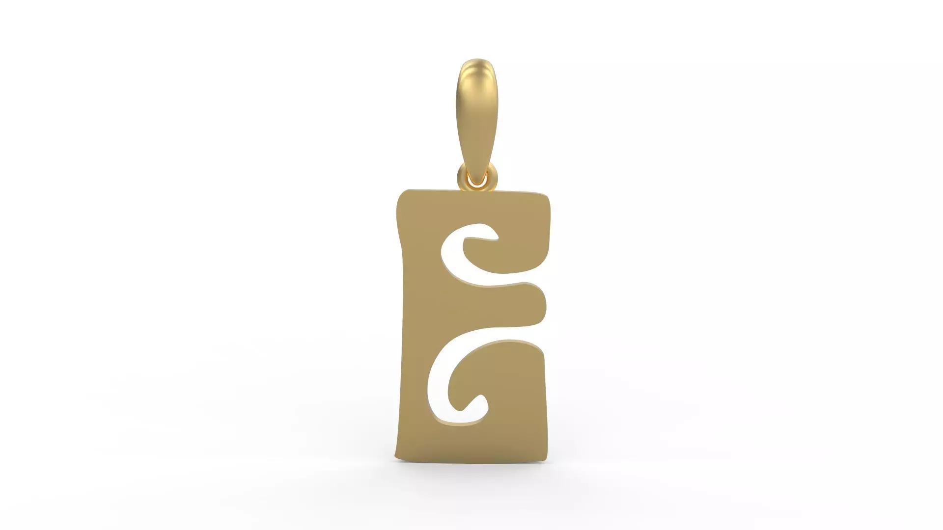 Initial Letters Pendant Gruvilicious E 3D print model_0