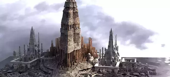 Empress palace Tower city 3D model