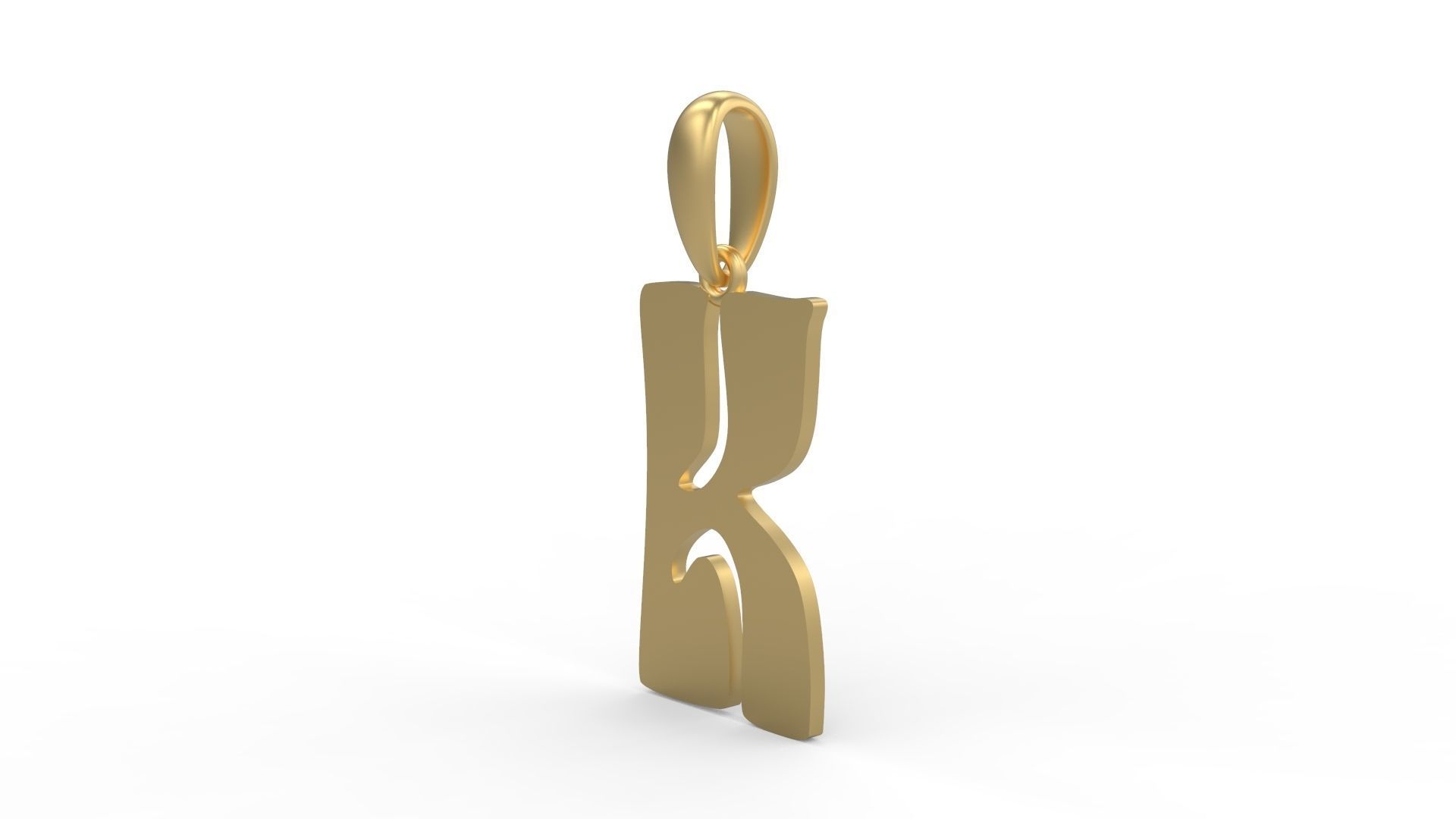 Initial Letters Pendant Gruvilicious K 3D print model_1
