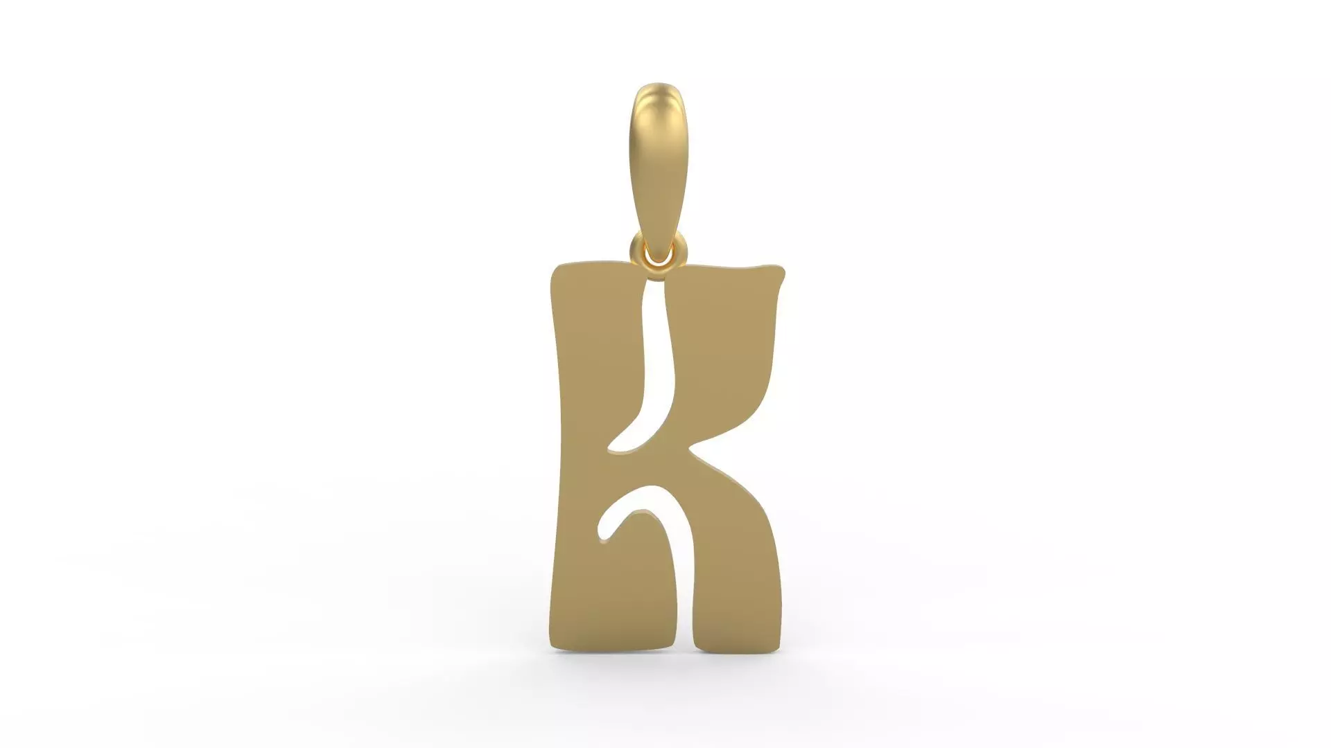 Initial Letters Pendant Gruvilicious K 3D print model_0