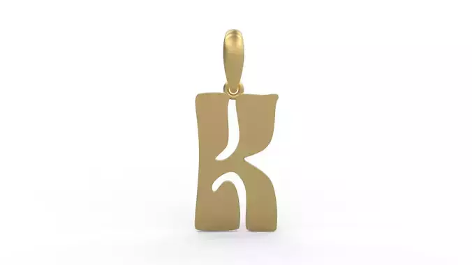 Initial Letters Pendant Gruvilicious K 3D print model