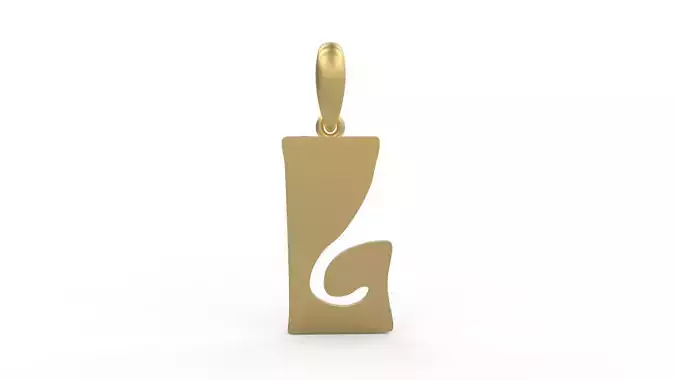 Initial Letters Pendant Gruvilicious L 3D print model