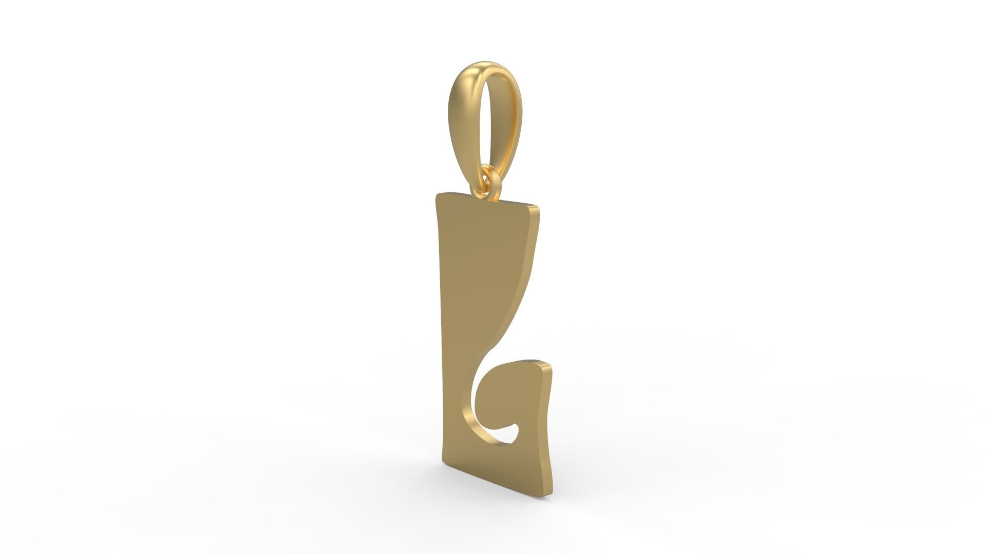 Initial Letters Pendant Gruvilicious L 3D print model_1