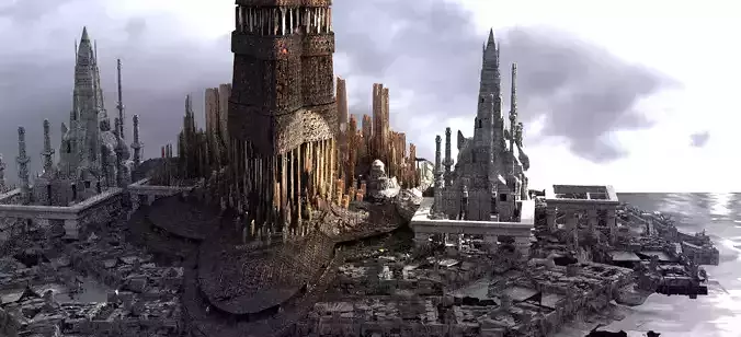 High Senate tower City Kit bash set