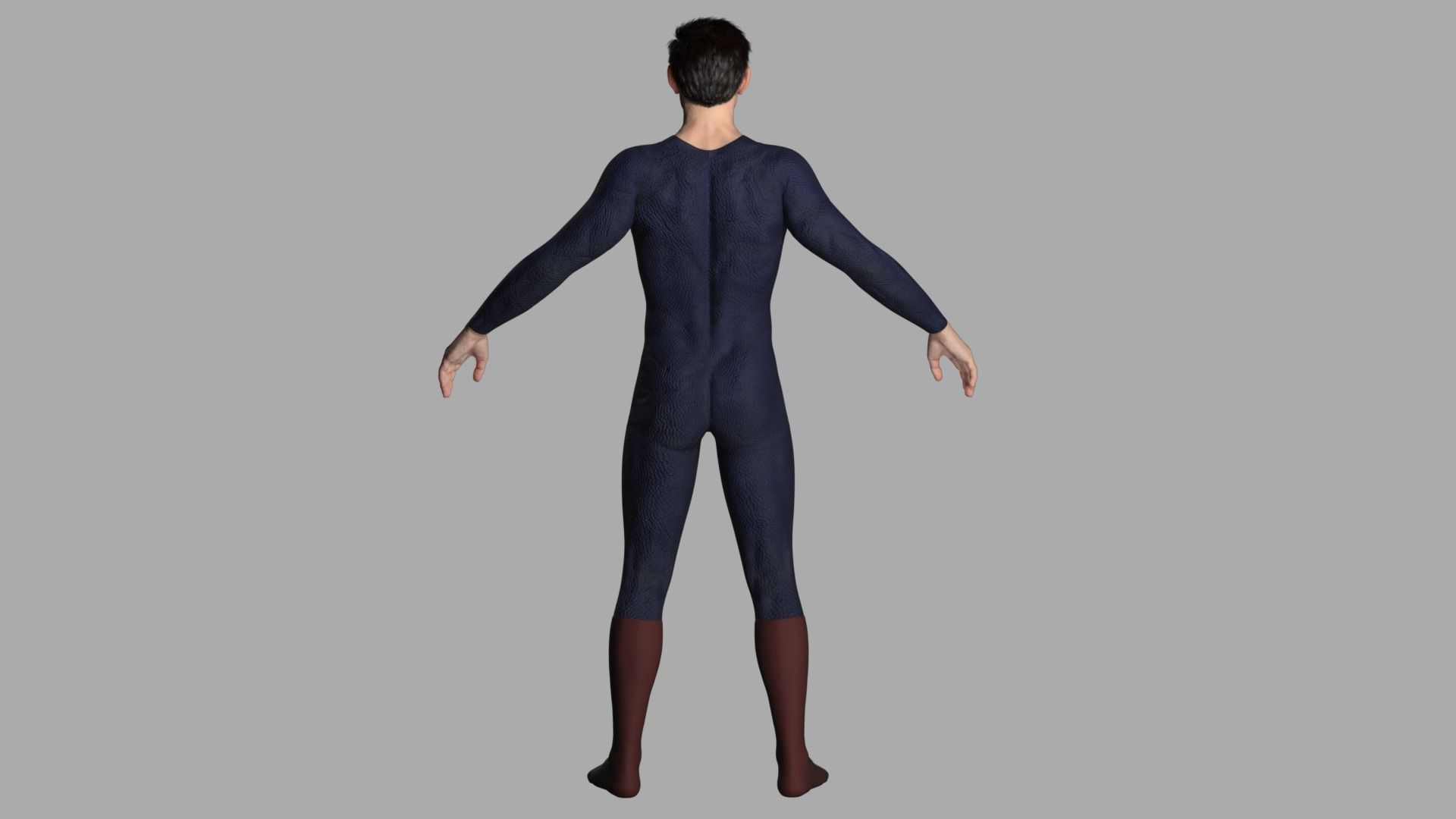 Superman Rigged Low-poly 3D model_8