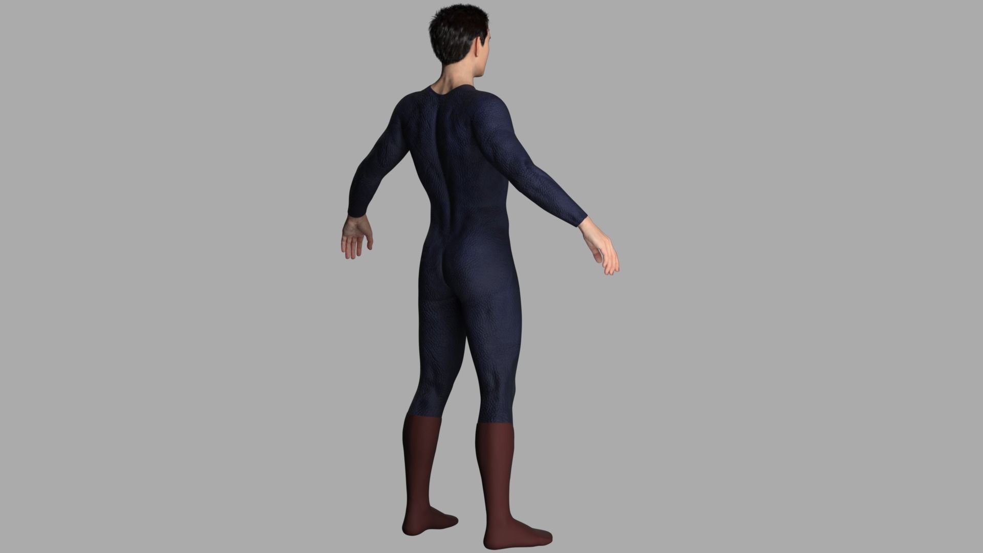 Superman Rigged Low-poly 3D model_7