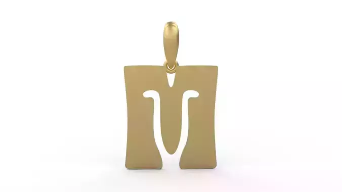 Initial Letters Pendant Gruvilicious M 3D print model