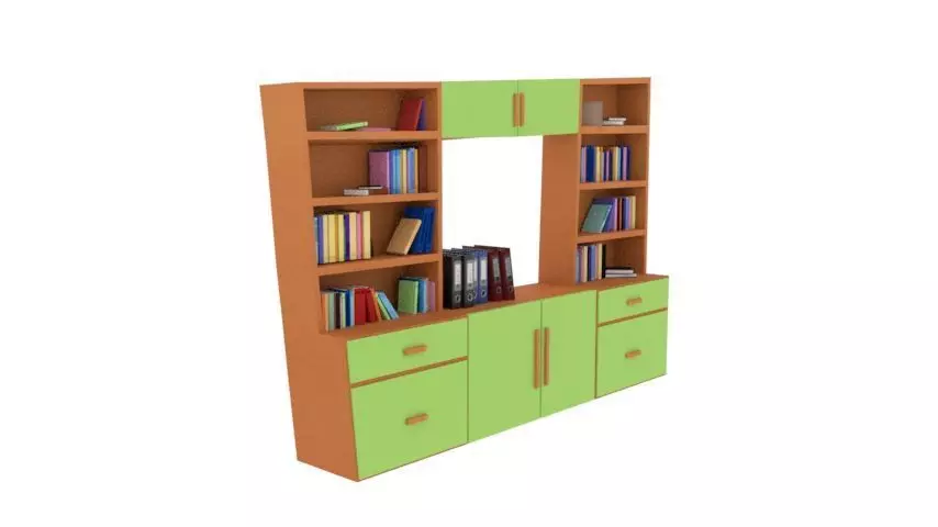 Stylized Bookshelf 3D model_0