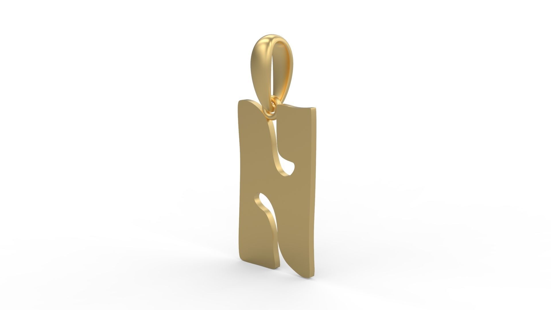 Initial Letters Pendant Gruvilicious N 3D print model_1