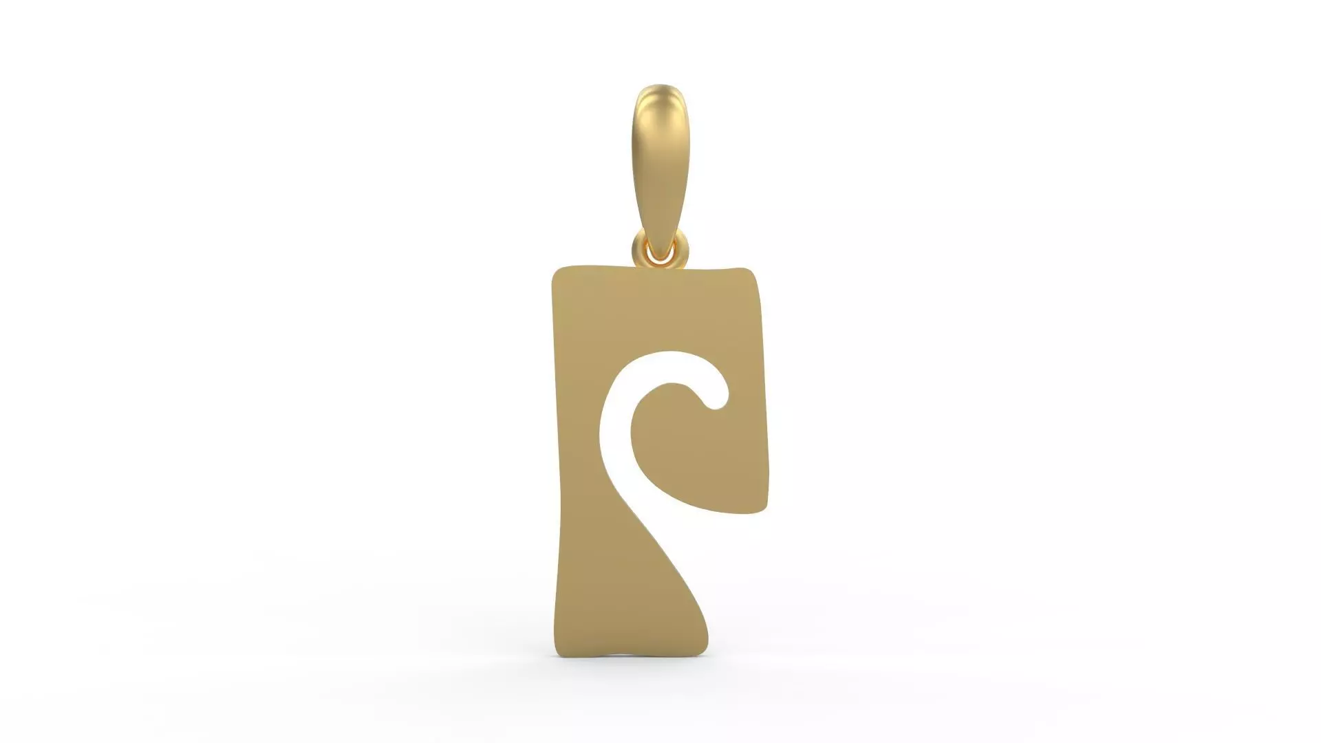 Initial Letters Pendant Gruvilicious P 3D print model_0