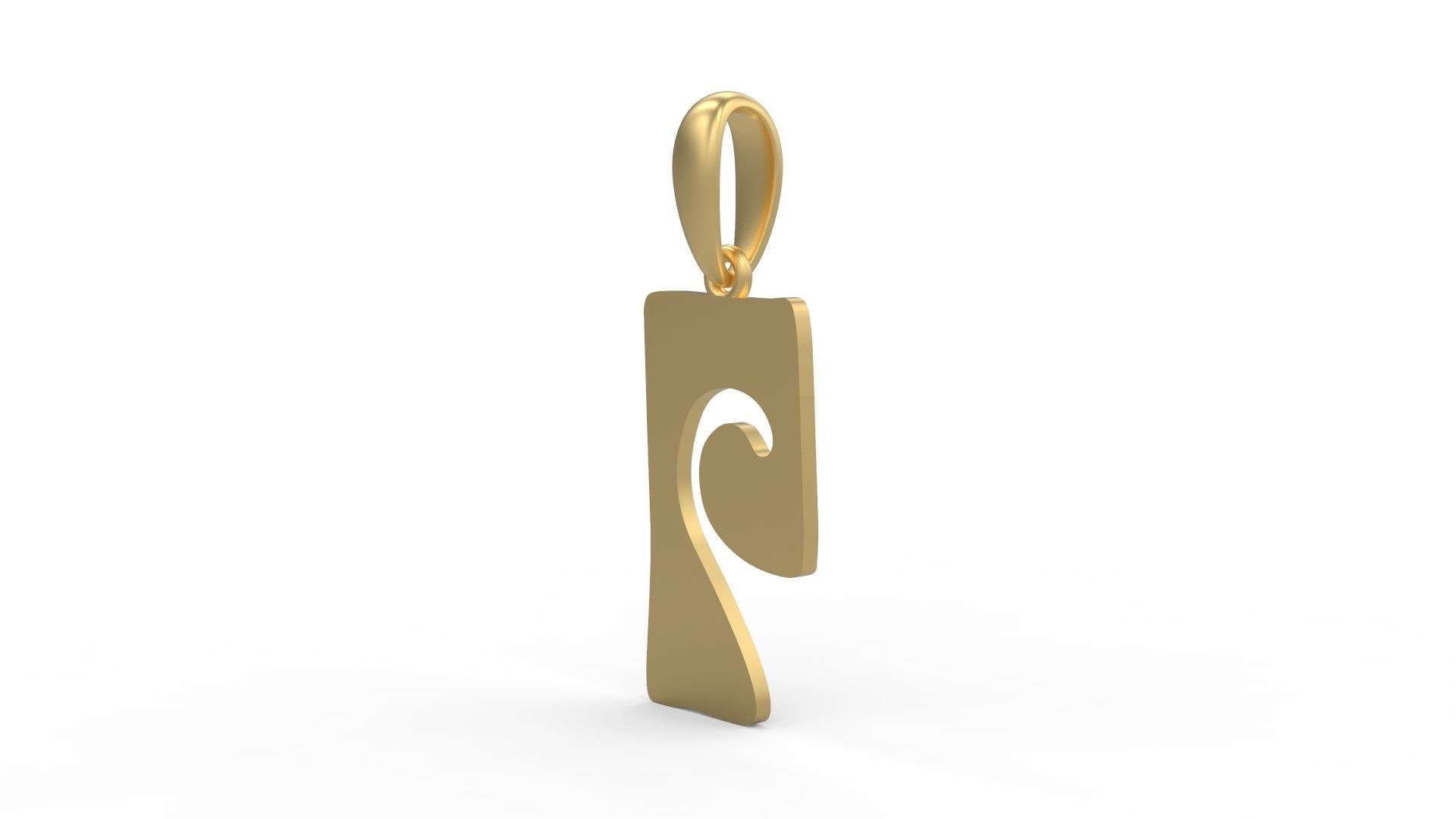 Initial Letters Pendant Gruvilicious P 3D print model_1