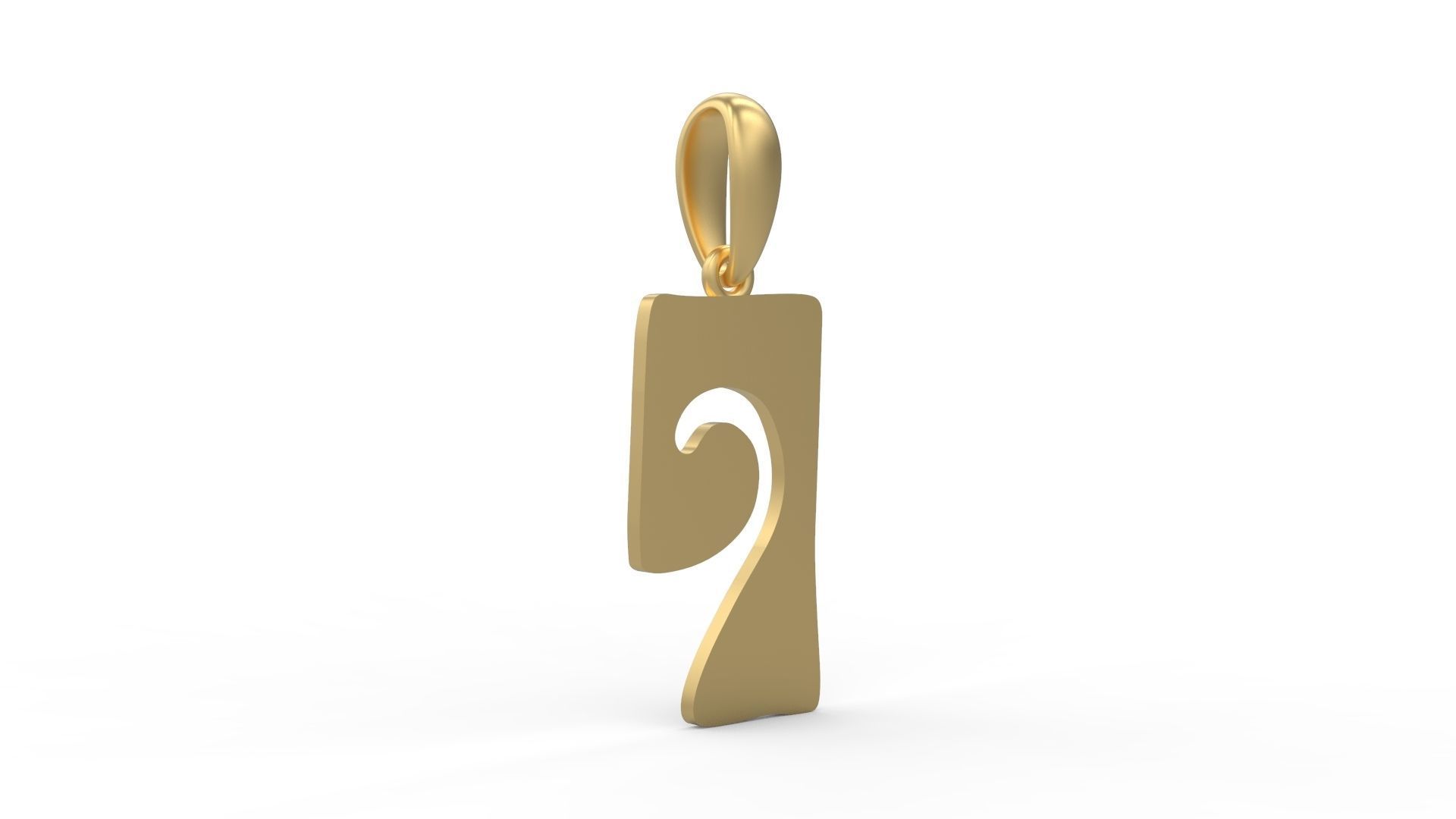 Initial Letters Pendant Gruvilicious P 3D print model_3