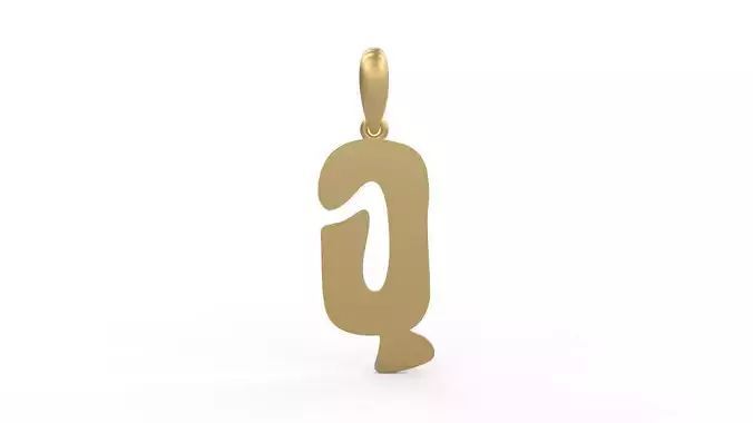 Initial Letters Pendant Gruvilicious Q 3D print model