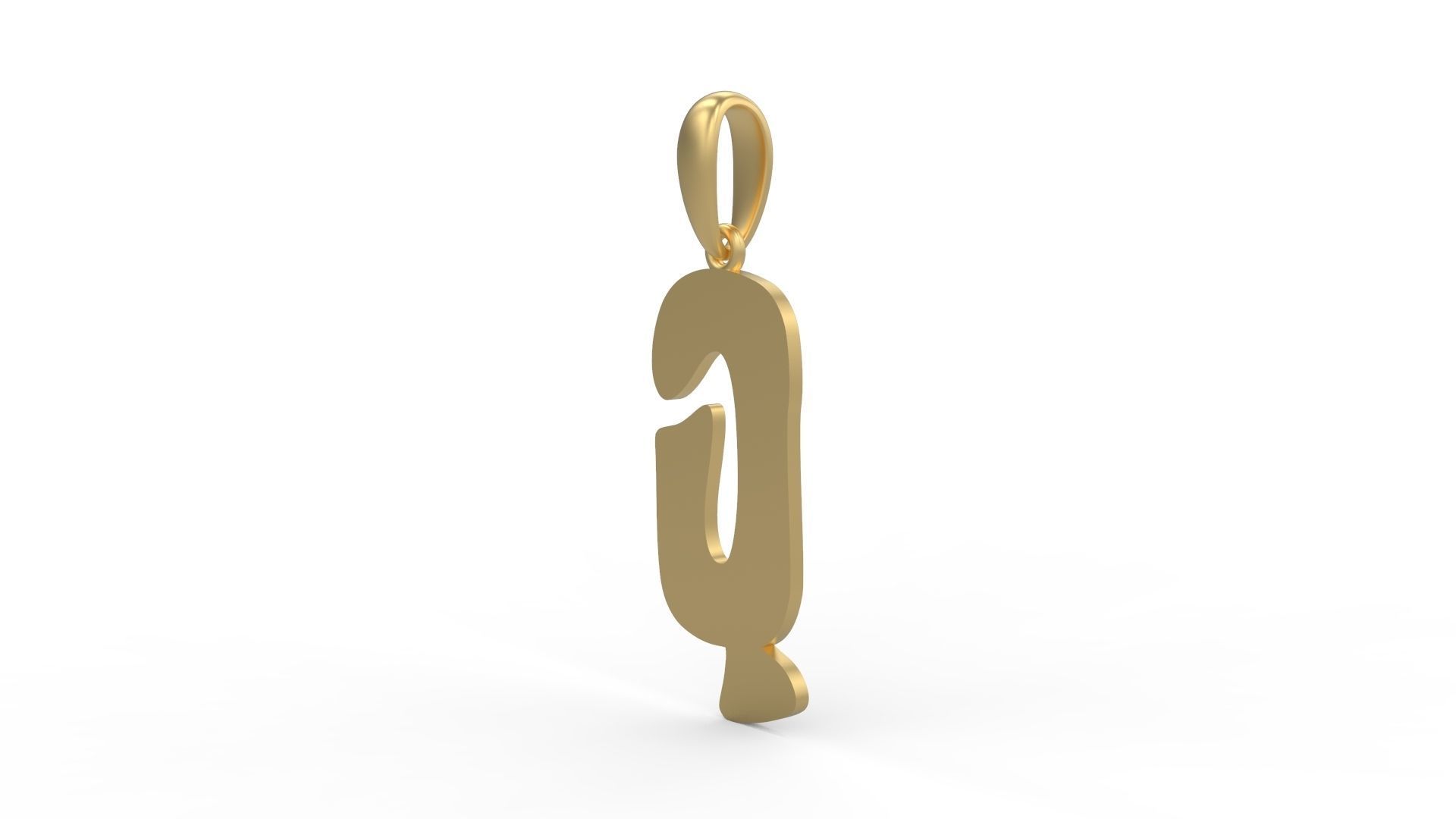 Initial Letters Pendant Gruvilicious Q 3D print model_1