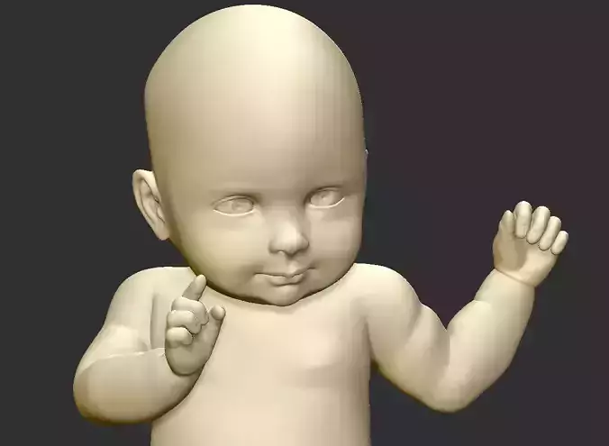 Cute Baby 3D Model 3D Printing Ready 3D print model