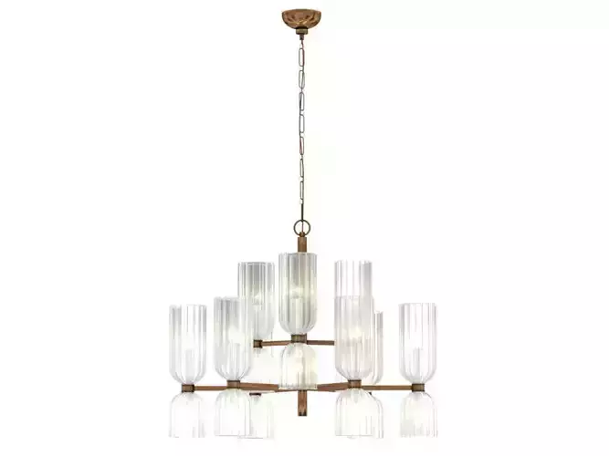Chandelier asalea medium two-tier 3D model
