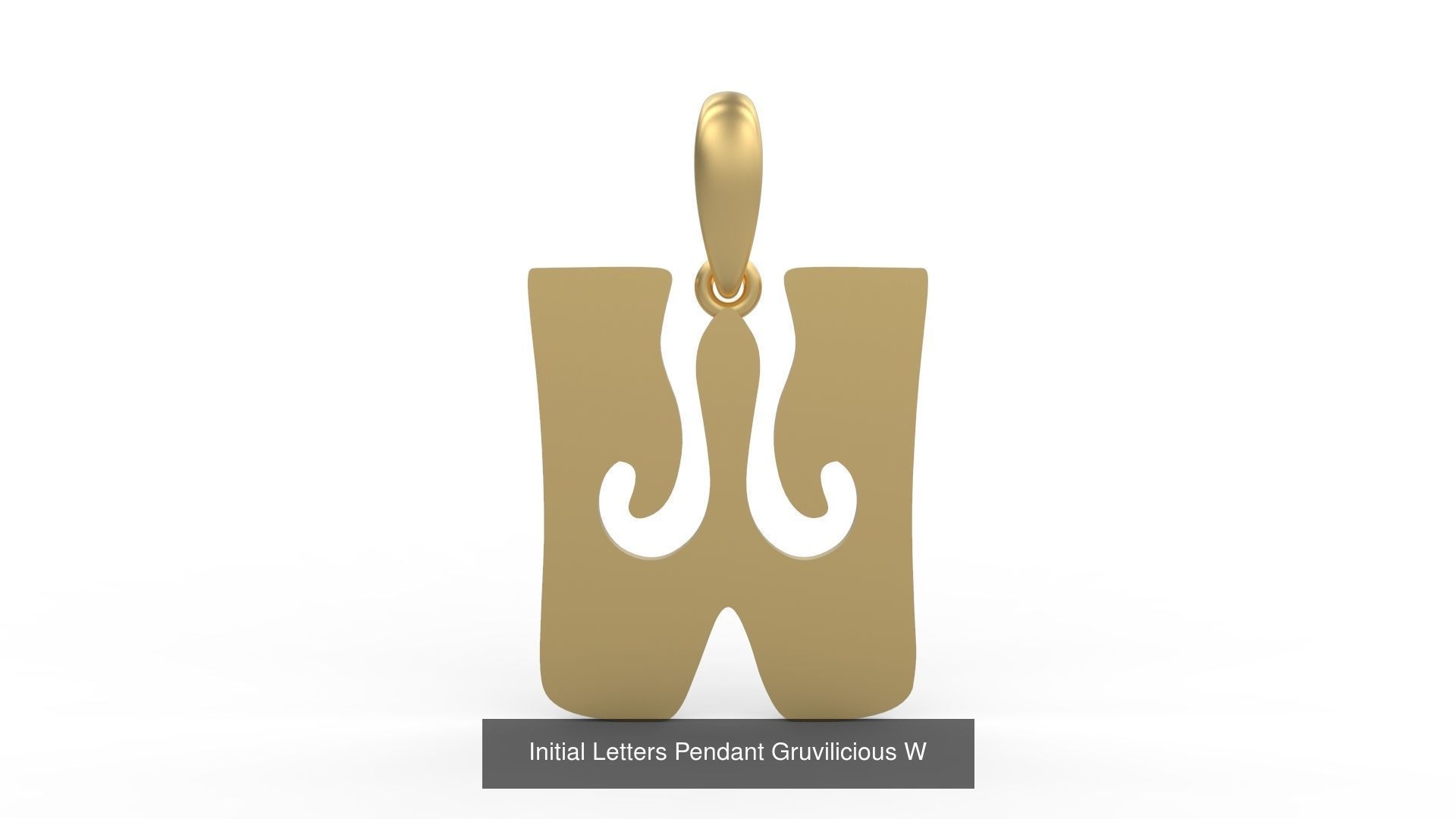 Initial Letters Pendant Alphabets Gruvilicious 3D Model Collection_25