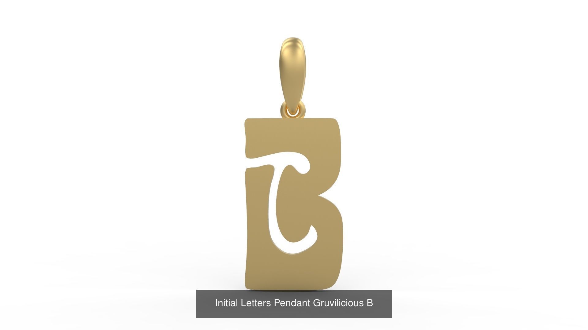 Initial Letters Pendant Alphabets Gruvilicious 3D Model Collection_4