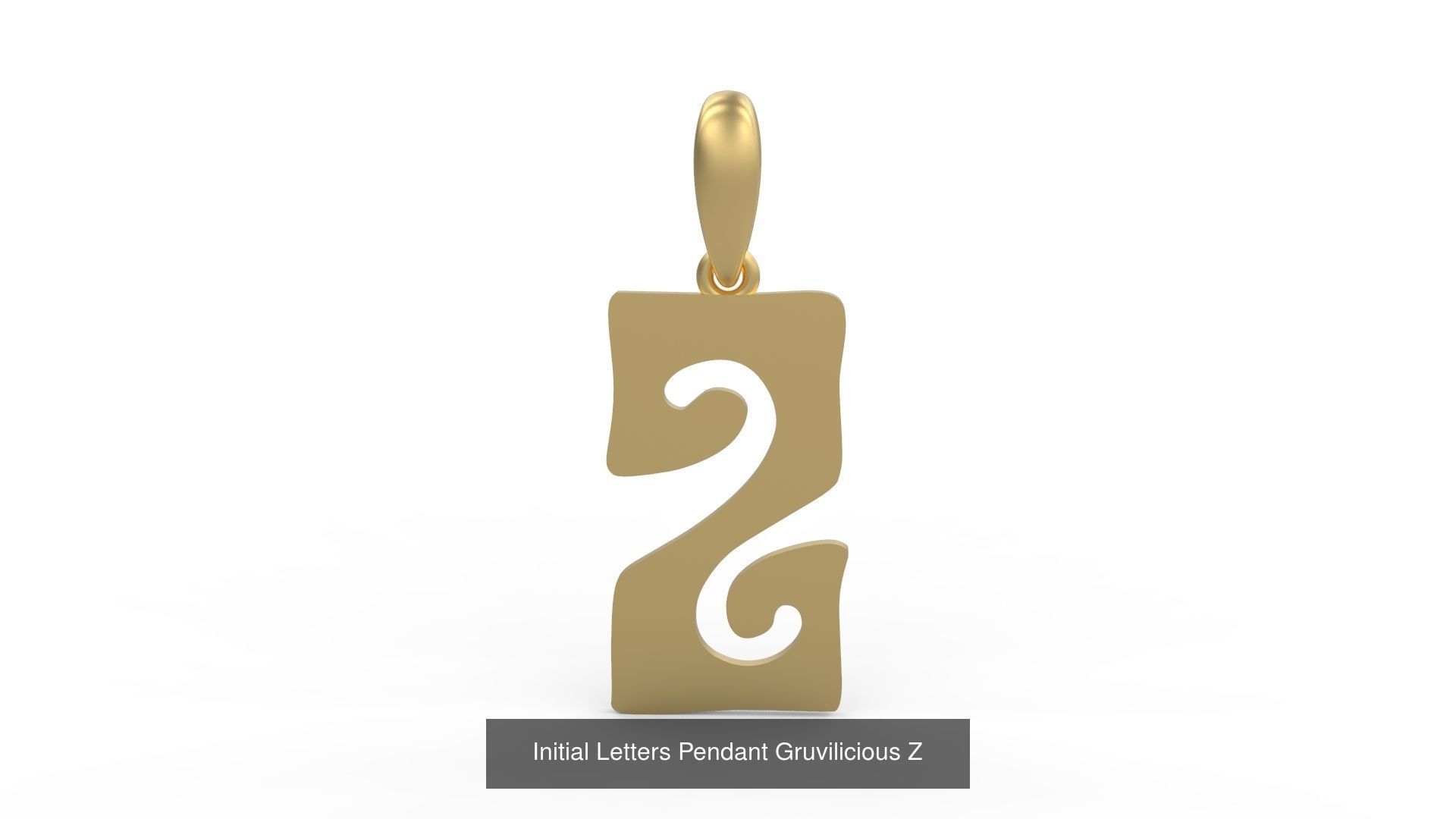 Initial Letters Pendant Alphabets Gruvilicious 3D Model Collection_28