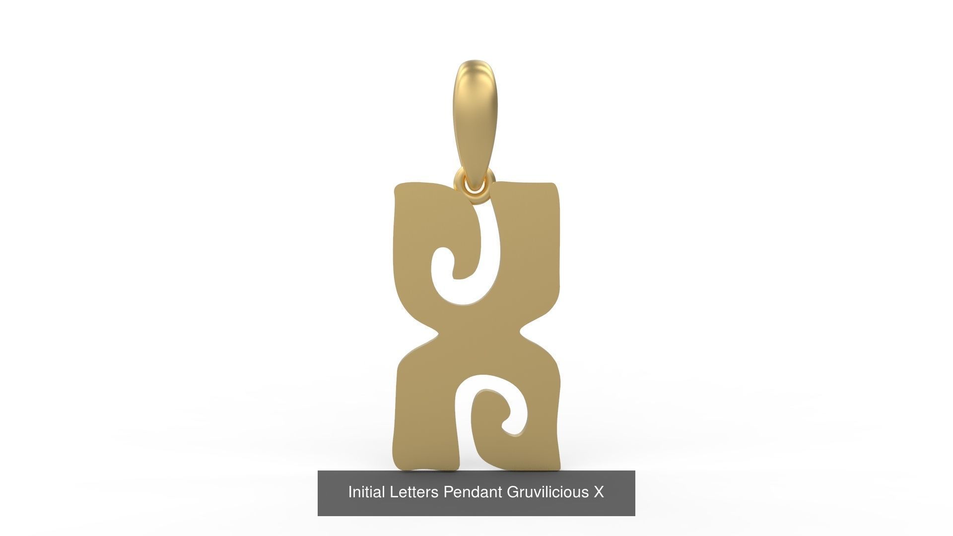 Initial Letters Pendant Alphabets Gruvilicious 3D Model Collection_26