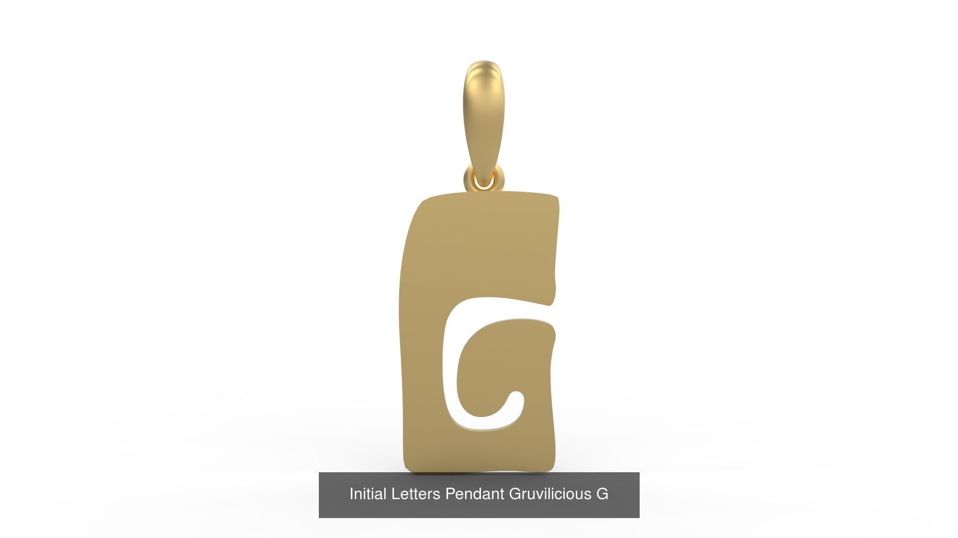 Initial Letters Pendant Alphabets Gruvilicious 3D Model Collection_9