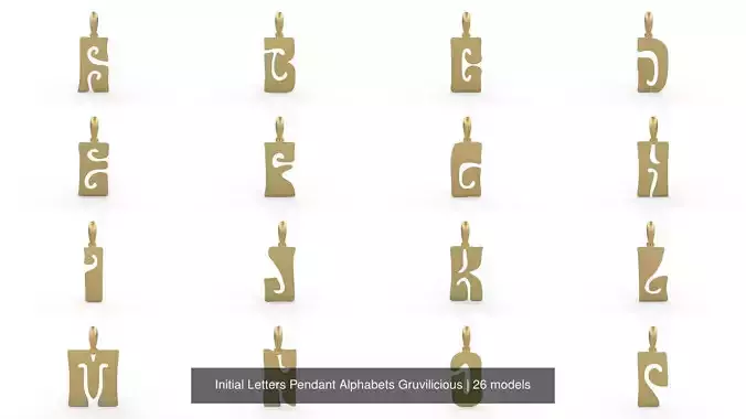 Initial Letters Pendant Alphabets Gruvilicious