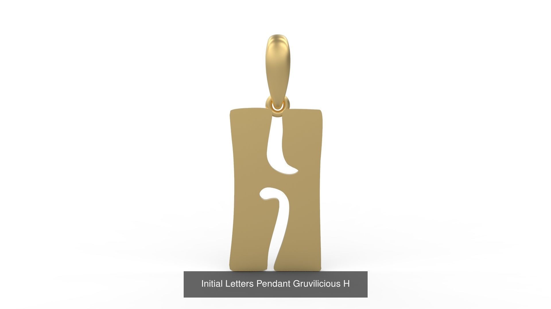 Initial Letters Pendant Alphabets Gruvilicious 3D Model Collection_10
