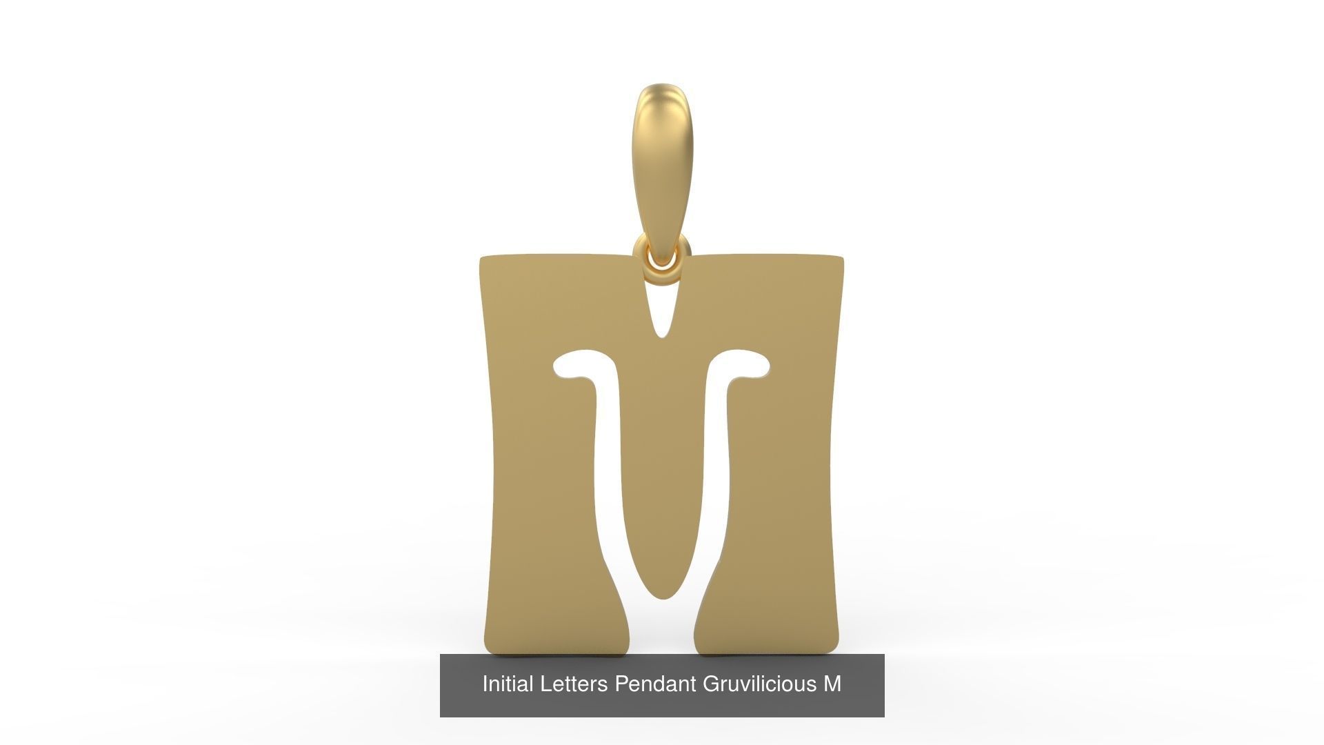 Initial Letters Pendant Alphabets Gruvilicious 3D Model Collection_15