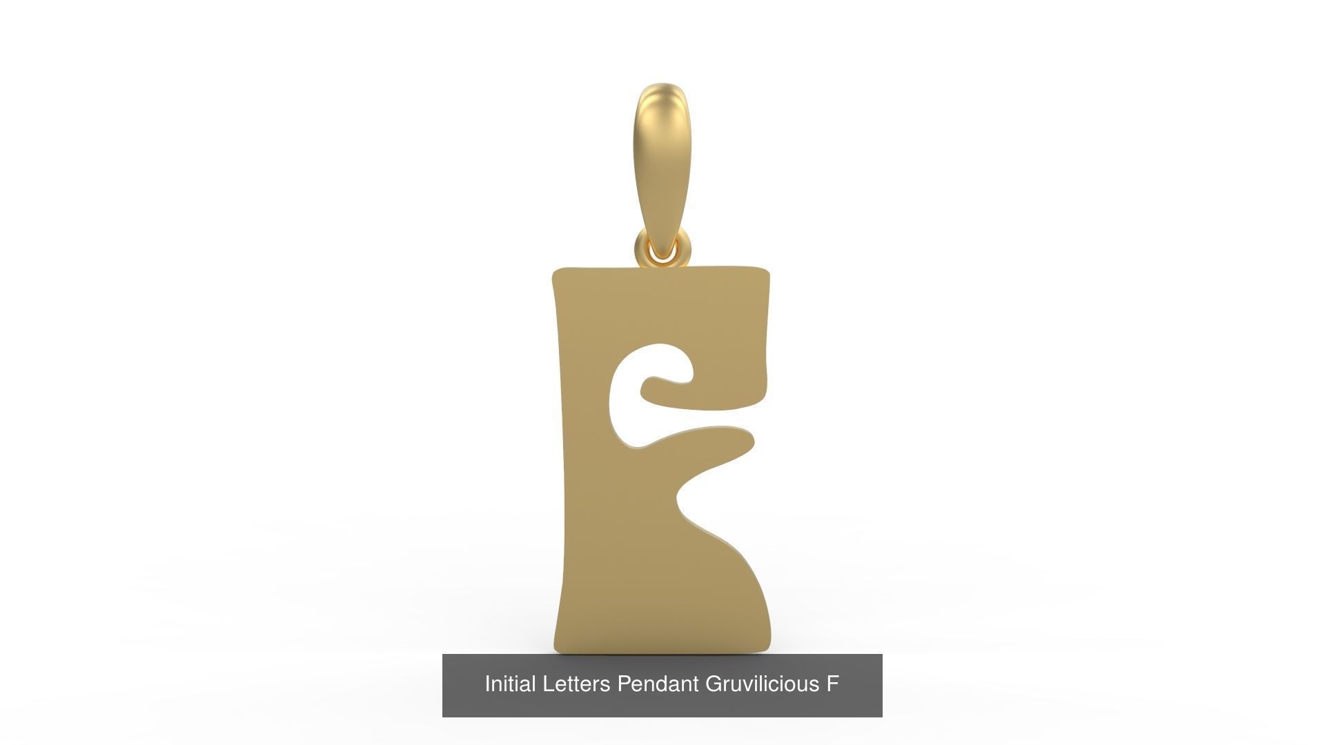Initial Letters Pendant Alphabets Gruvilicious 3D Model Collection_8