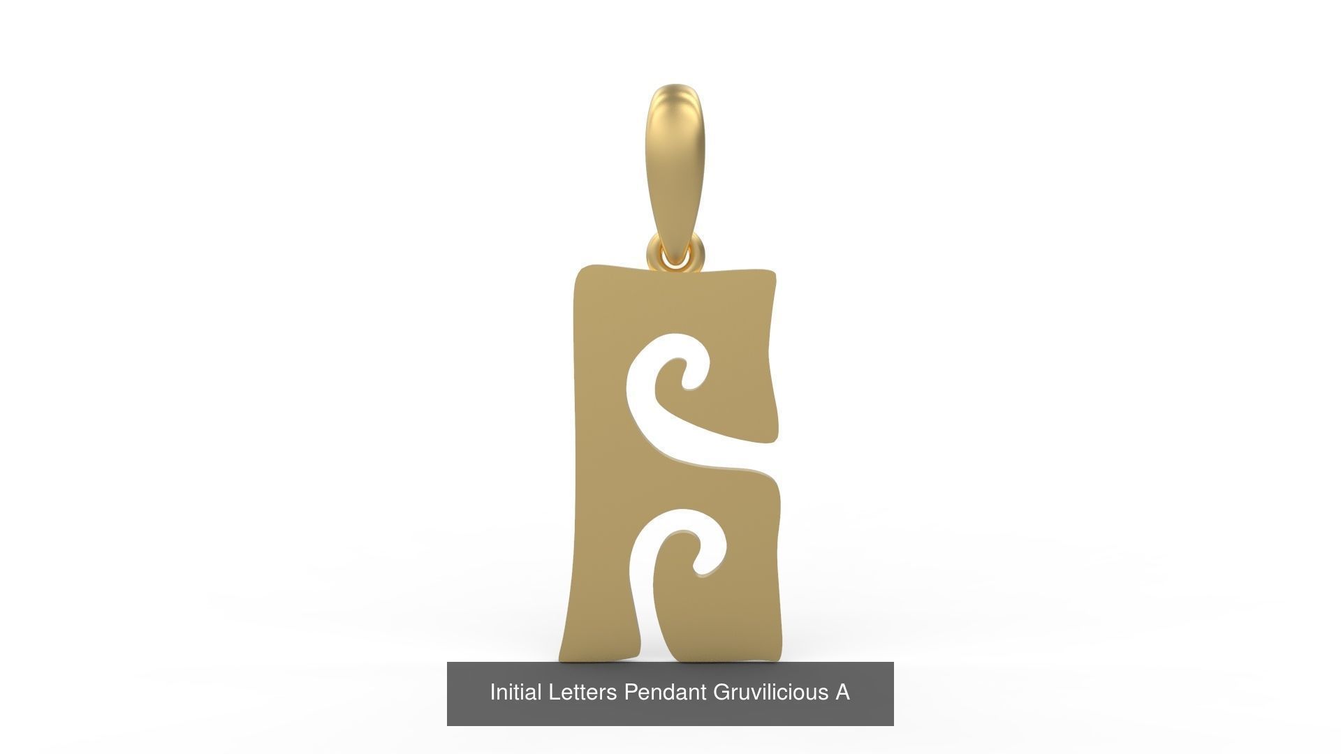 Initial Letters Pendant Alphabets Gruvilicious 3D Model Collection_3