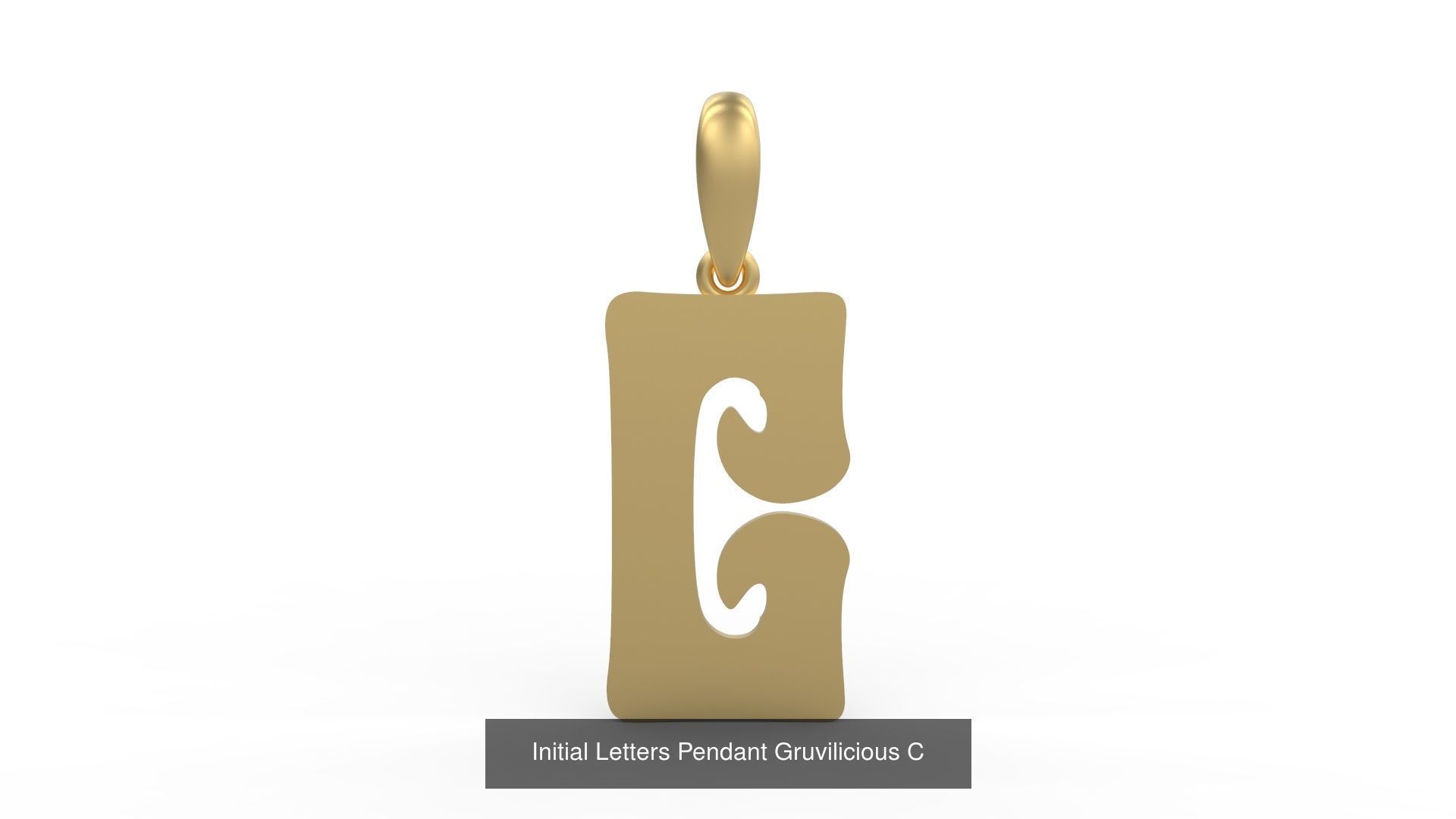Initial Letters Pendant Alphabets Gruvilicious 3D Model Collection_5