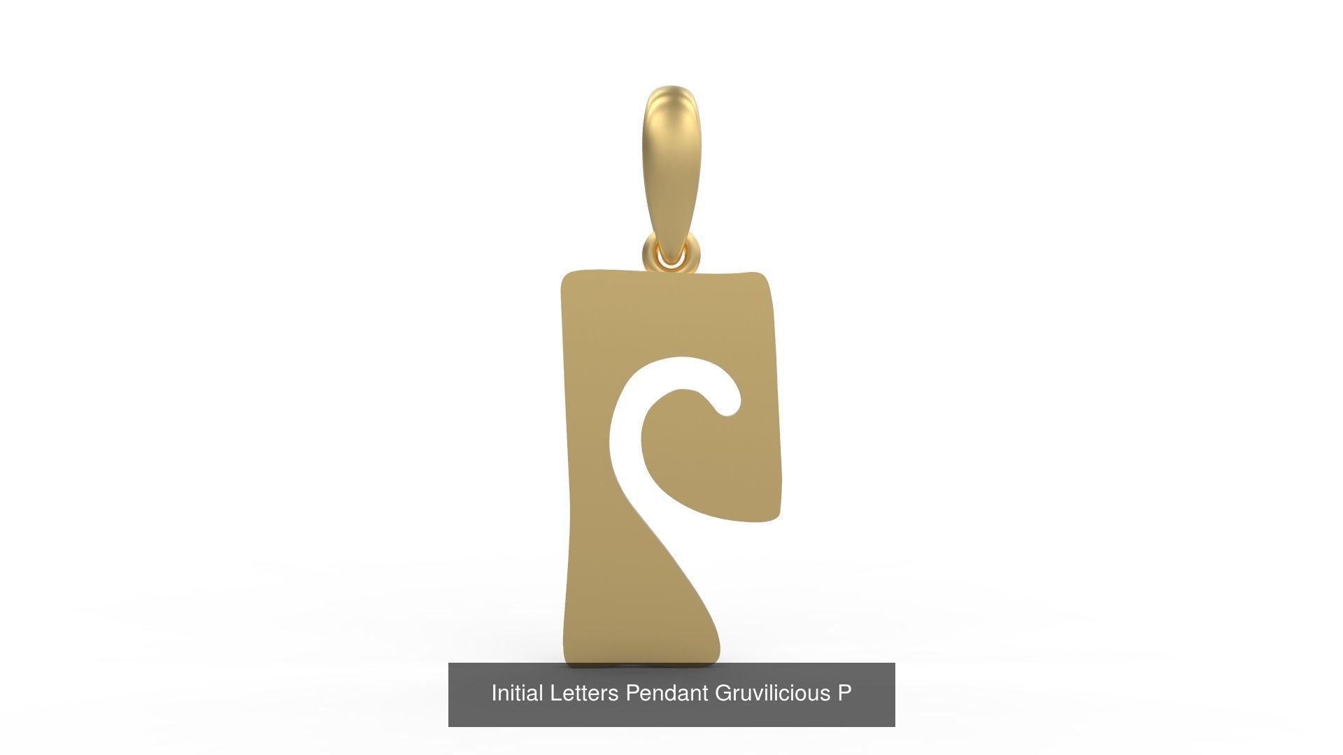 Initial Letters Pendant Alphabets Gruvilicious 3D Model Collection_18