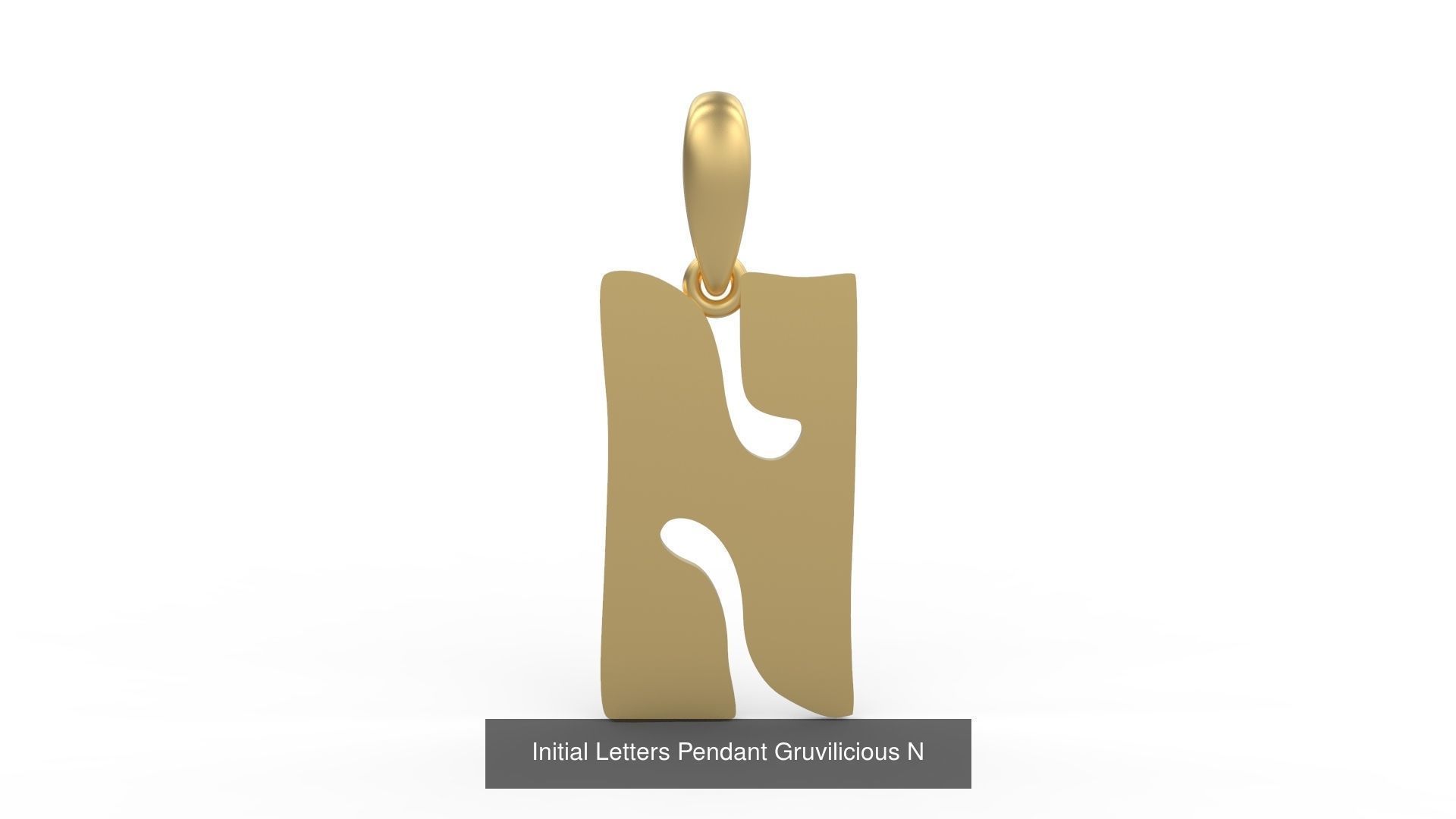 Initial Letters Pendant Alphabets Gruvilicious 3D Model Collection_16