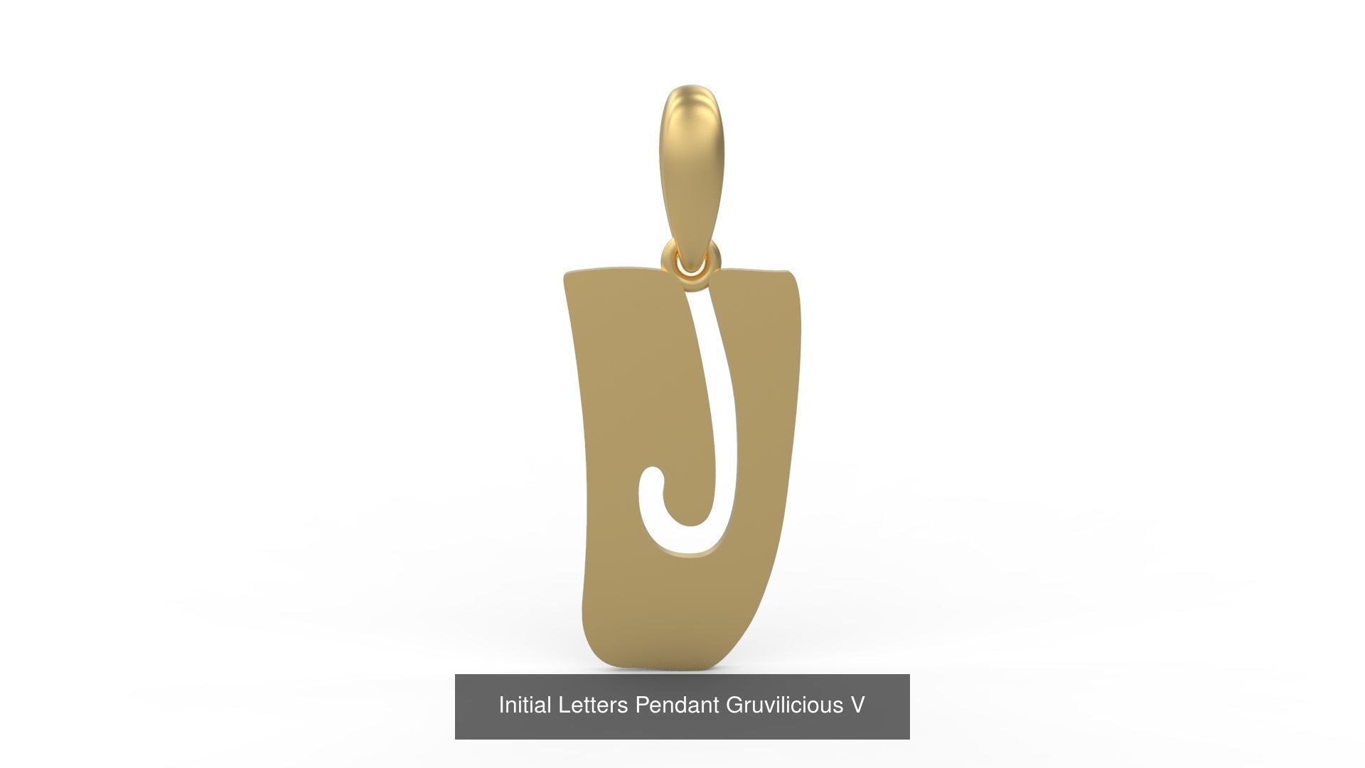 Initial Letters Pendant Alphabets Gruvilicious 3D Model Collection_24