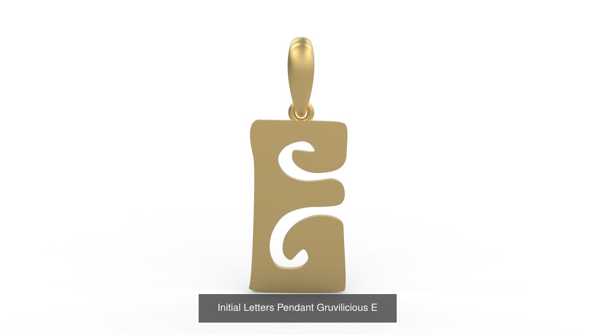 Initial Letters Pendant Alphabets Gruvilicious 3D Model Collection_7