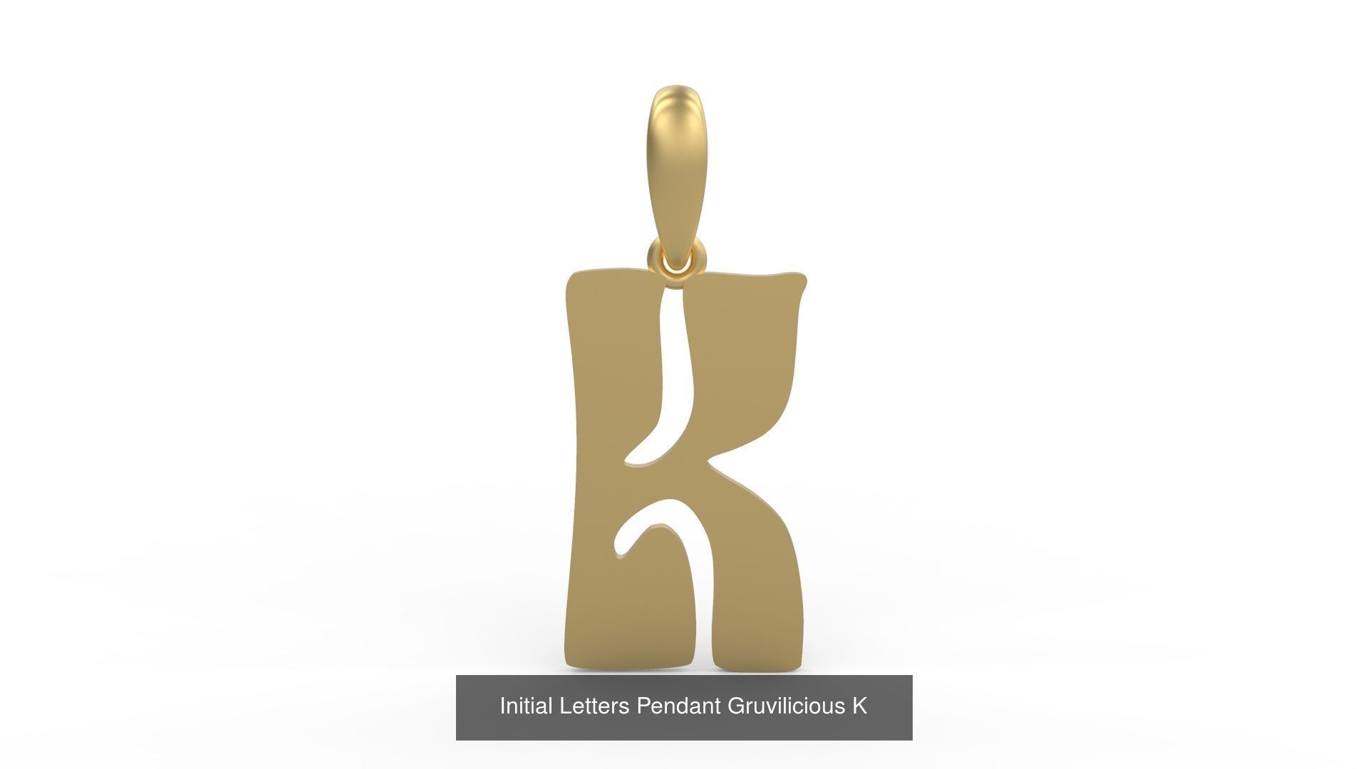 Initial Letters Pendant Alphabets Gruvilicious 3D Model Collection_13