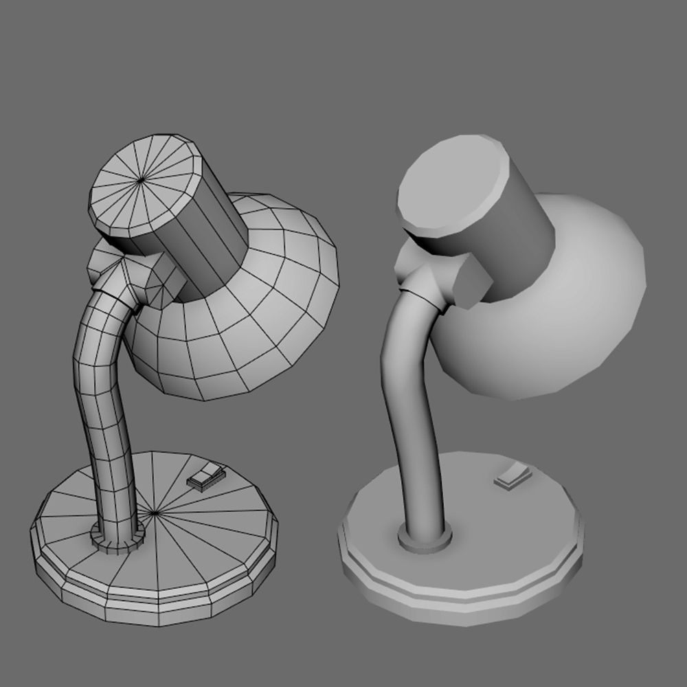 a Lamp Low-poly 3D model_1