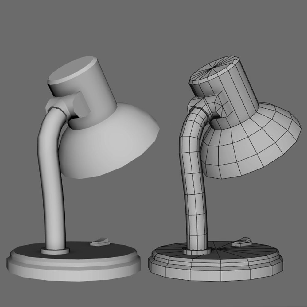 a Lamp Low-poly 3D model_3