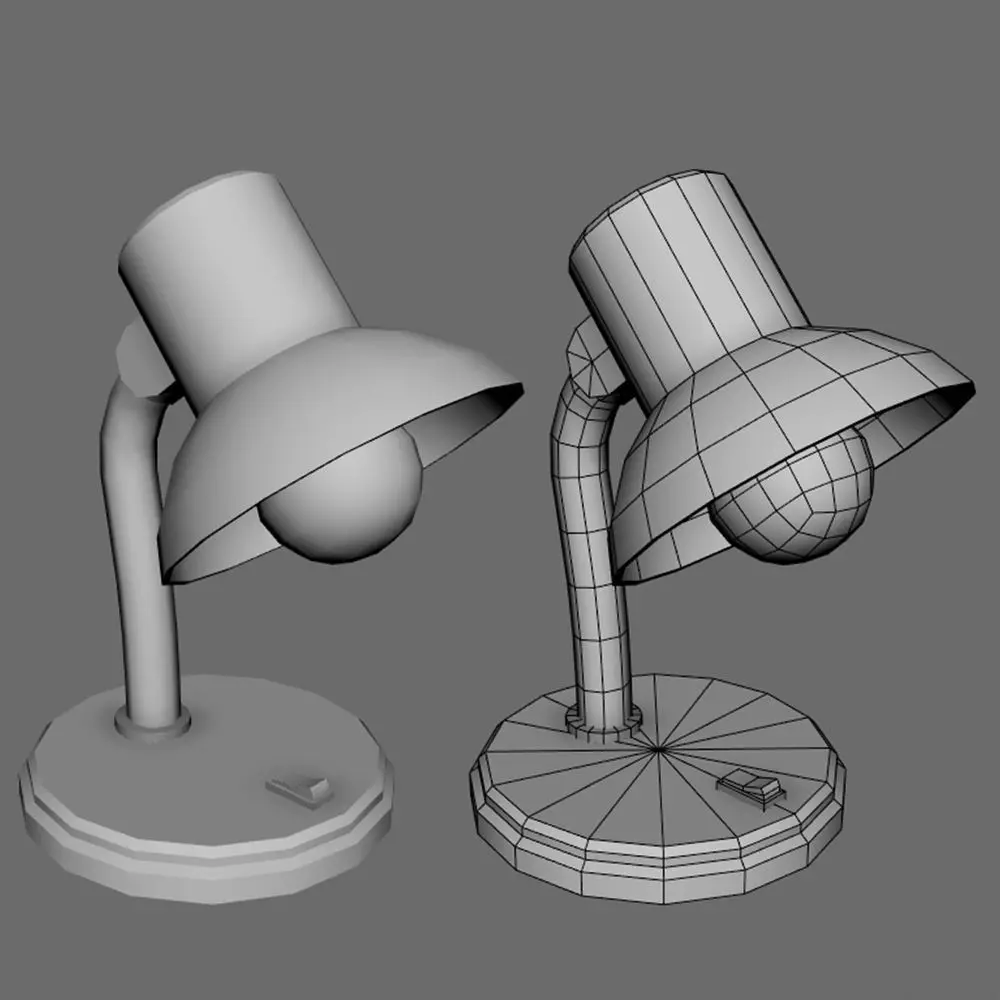 a Lamp Low-poly 3D model_0