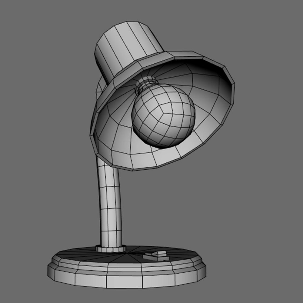 a Lamp Low-poly 3D model_2